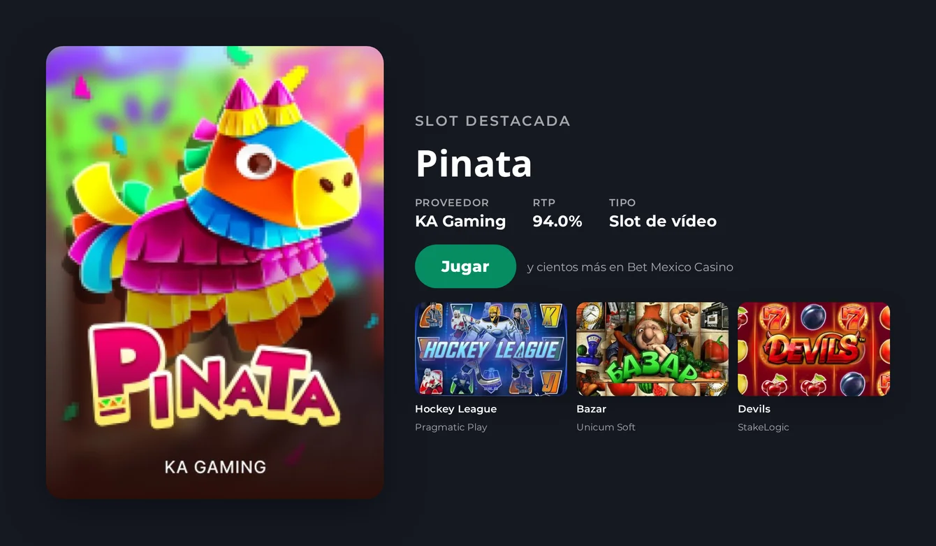 Gira la tragamonedas Pinata